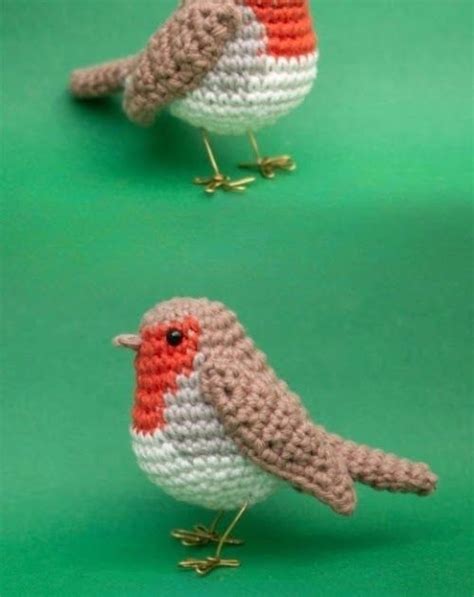 Beautiful Skills Crochet Knitting Quilting European Robin Amigurumi