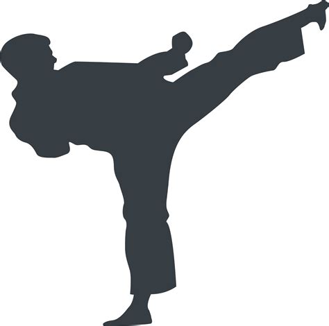 Athlete Silhouette Taekwondo Clip Art Png Download Full Size Clipart 3957691 Pinclipart