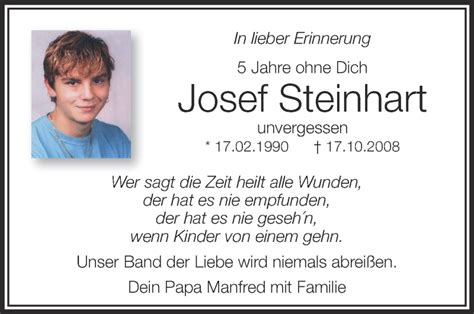 Traueranzeigen Von Josef Steinhart Schwaebische De Trauerportal