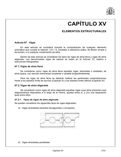 CAPÍTULO XV Instrucción de Acero Estructural EAE