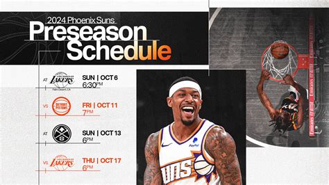 Phoenix Suns Announce Preseason Schedule Nba