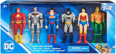 Dc Justice League Flash Cyborg Superman Batman Wonder Woman Aquaman