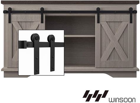 Amazon WINSOON 5FT Super Mini Sliding Barn Door Cabinet Hardware