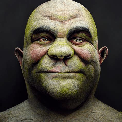 Shrek 3d Model 8k Render Rmidjourney