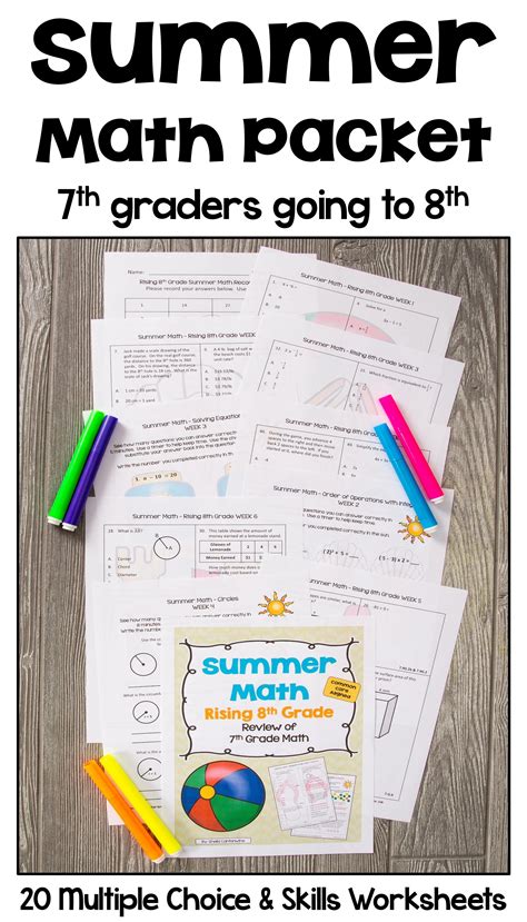 6th Grade Going Into 7th Summer Math Packet