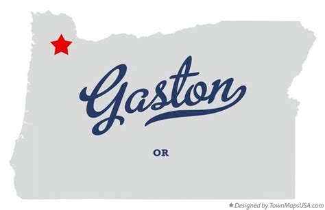 Map of Gaston, OR, Oregon