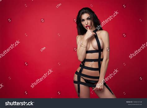 Sensual Brunette Woman Perfect Body Posing Stock Photo 1005610138 Shutterstock