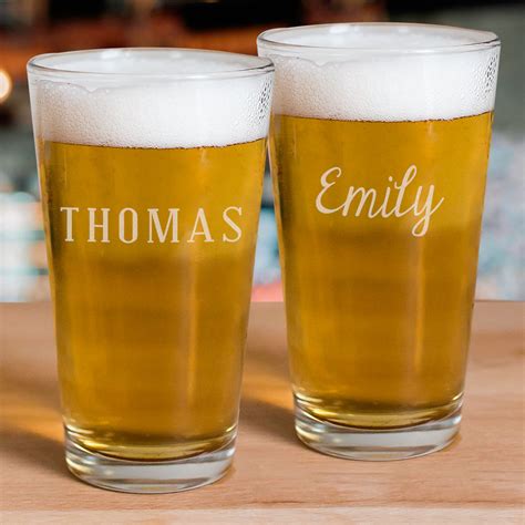 Engraved Any Name Beer Pint Glass GiftsForYouNow