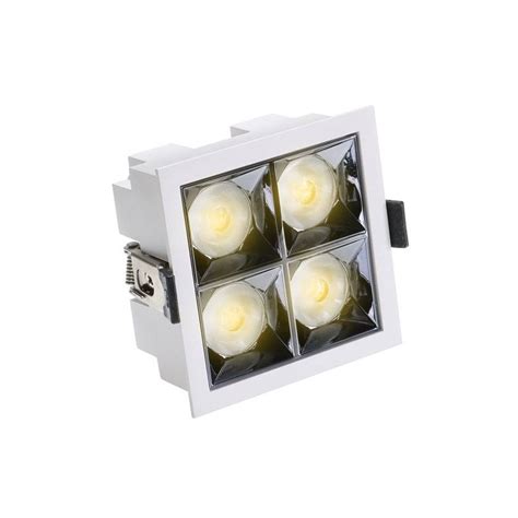 DOWNLIGHT LED EMPOTRADO VIENA CUADRADO 4 FOCOS 16W UGR 17 3000K