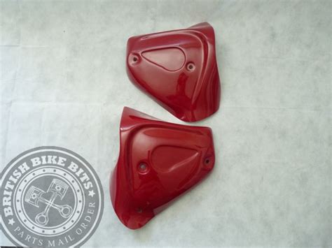 68 92823cri Crimson Red Fibreglass Side Panels Pair Bsa A65 Twin