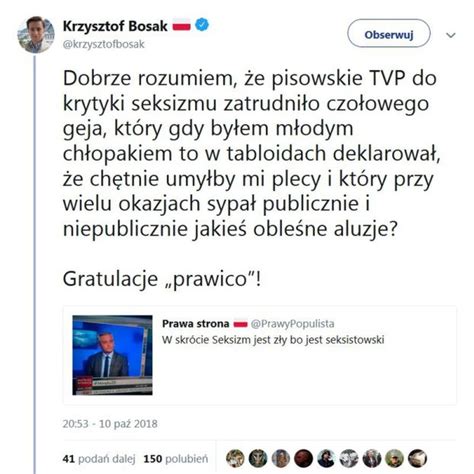 Krzysztof Bosak Ciep O Wspomina Biedronia Gdy By Em M Odym Ch Opakiem