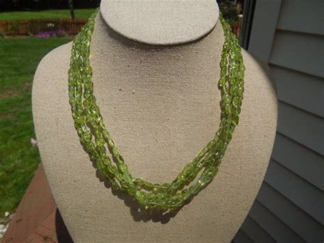 Vintage Glass Bead Necklace Green Multi By Angieswonderfulgems Crochet