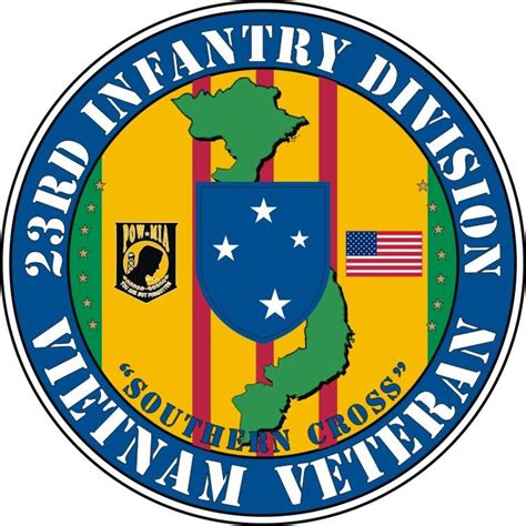 Custom 23rd Infantry Division Vietnam Veteran Decal