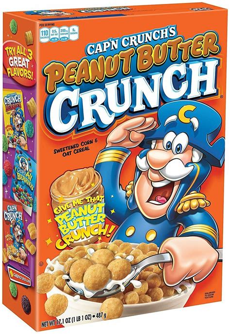 Cap'n Crunch Breakfast Cereal, Peanut Butter Crunch, 17.1 oz Box | eBay