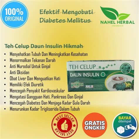 Jual Teh Celup Daun Insulin Asli Teh Herbal 100 Asli Obat Diabetes