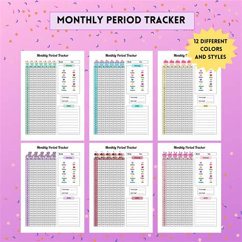 Period Tracker Printable Period Journal Cycle Syncing Guide