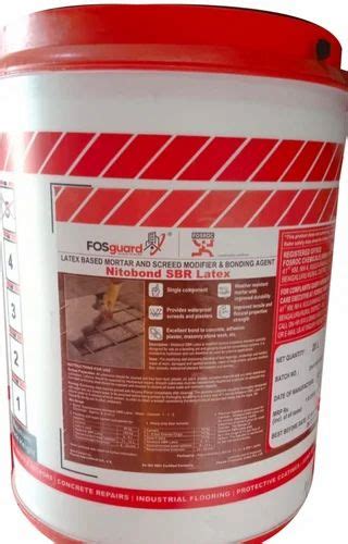 White Liquid Fosroc Nitobond SBR Latex For Waterproofing Packaging