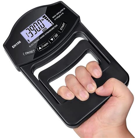 Grip Strength Tester, 396Lbs/180Kg Digital Hand Dynamometer Grip Strength Meter USB LCD Screen ...