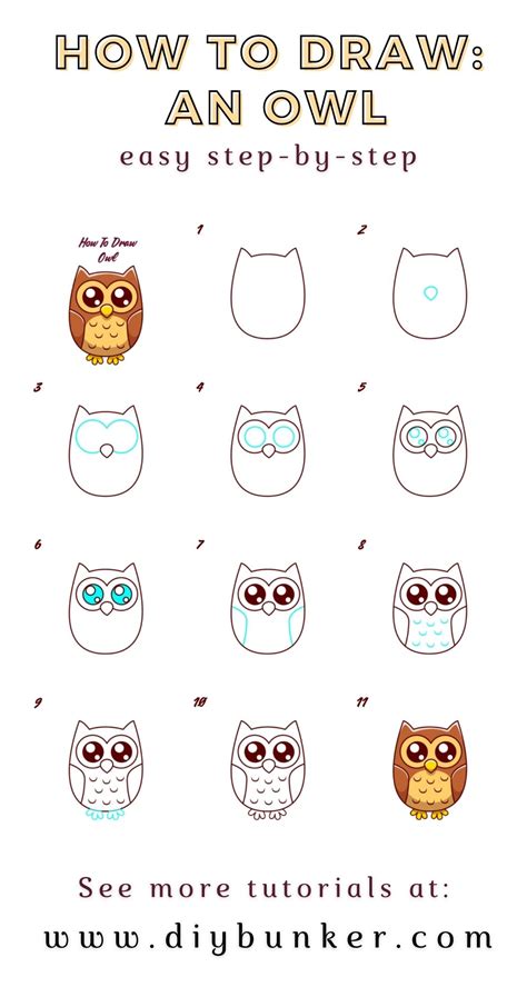 How To Draw An Owl Easy Step By Step Owl Drawing With Video Artofit