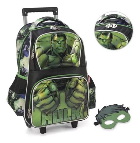 Mochila Carrinho Avengers Marvel Hulk Agacha Verde Luxcel MercadoLibre