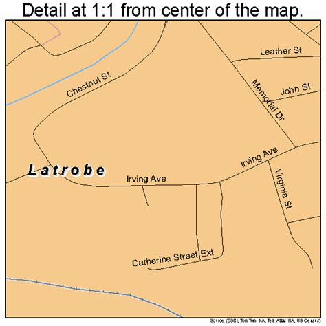 Latrobe Pennsylvania Street Map 4241680