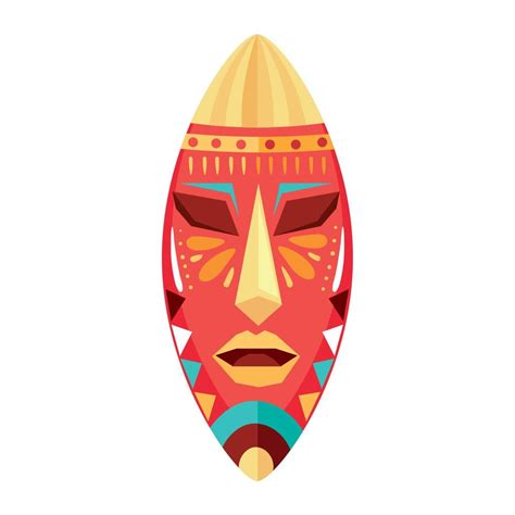 African Red Mask 11252698 Vector Art At Vecteezy