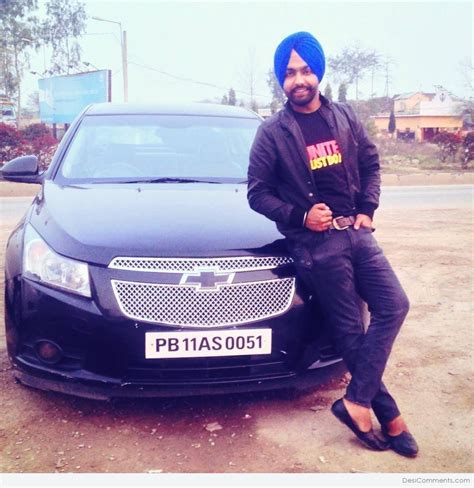 Ammy Virk Giving Pose With Car - Desi Comments