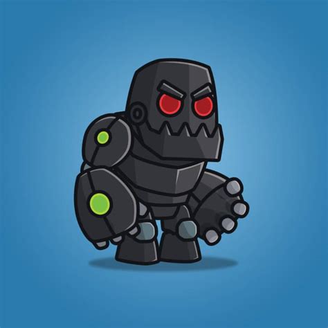 Giant Robot - 2D Robot Character Sprite for Games | TokeGameArt