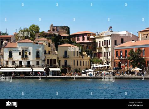 The Venetian Port Of Chania Stock Photo Alamy