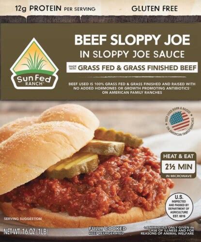 Sunfed Ranch Beef Sloppy Joe In Sloppy Joe Sauce Oz Kroger