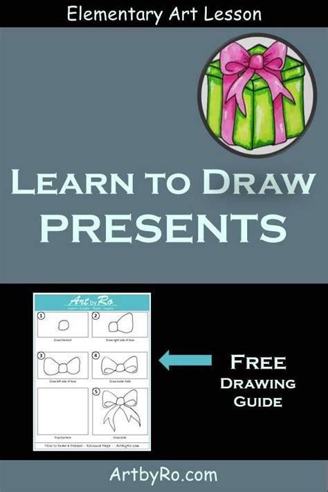 How to Draw a Present - Easy Step by Step for Beginners | Easy art ...