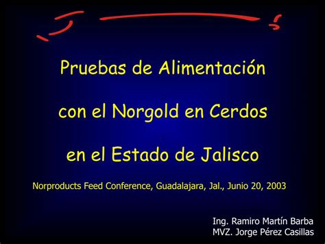 Pdf Pruebas De Alimentaci N Con El Norgold En Cerdos En El Pdf