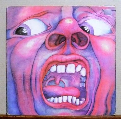 【傷や汚れあり】英lp King Crimson／in The Court Of The Crimson King 状態やや難 ピンク