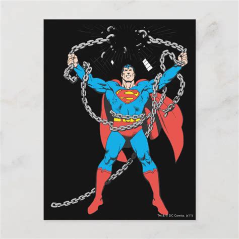 Superman Breaks Chains Postcard Zazzle