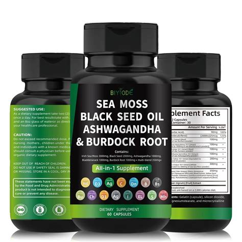 Sea Moss Mg Black Seed Oil Mg Ashwagandha Mg Turmeric