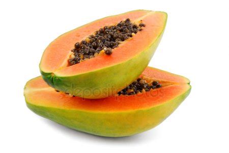 Papaya Fruit Isolated On White Stock Photo By Severija