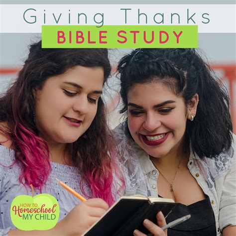 Giving Thanks Bible Study - How To Homeschool My Child