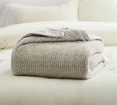 Ribbed Faux Fur Blanket Pottery Barn