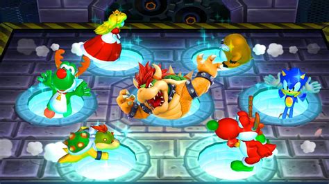 Mario Party 9 Step It Up SPeach Vs Bowser Jr Vs Yoshi Vs Monty Mole