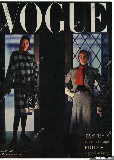 American Vogue Cover October 15 1945 Photo Joffé — Cover