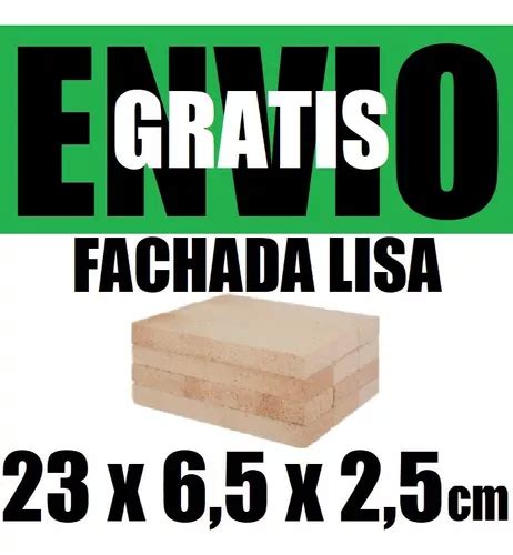 Ladrillo Refractario Fachada Lisa 23x6 5x2 5cm Pack De 12 Cuotas