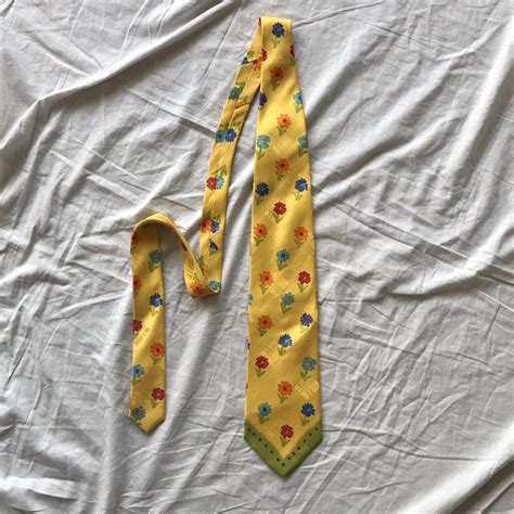 coolest vintage HUGO BOSS tie with prints of flowers... - Depop