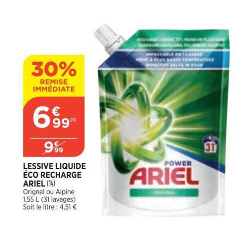 Promo Lessive Liquide Co Recharge Ariel Chez Bi Icatalogue Fr