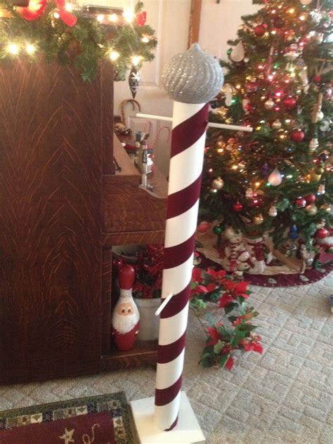 Stocking Tree Made From Cardboard Tube Ribbon And A Large Christmas