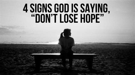 Signs God Is Saying Dont Lose Hope Agw Ministries