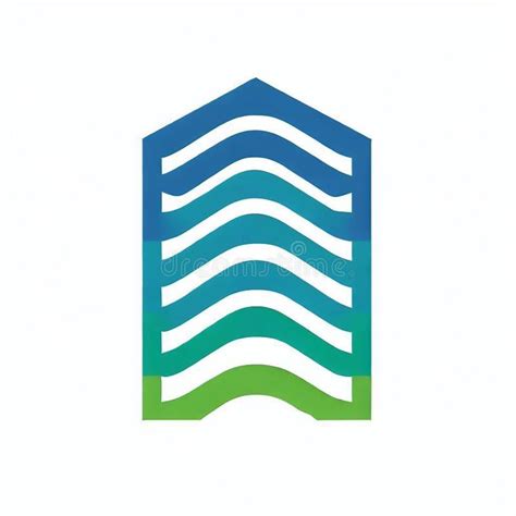 Residential High Rise And Skyscraper Building Symbol Logo Stock