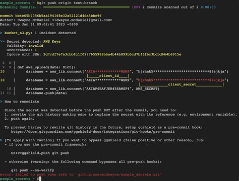 Pre Push Gitguardian Documentation