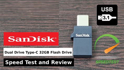 Sandisk Dual Drive Type C 32gb Flash Drive Speed Test And Review Usb Type C Otg Youtube