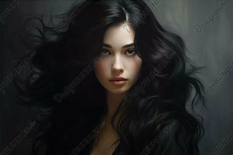 Mystical Brunette Beauty With Flowing Hair