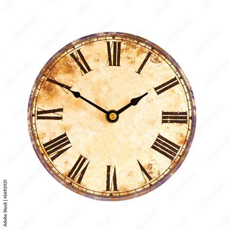 Vintage Clock On White Background Stock Foto Adobe Stock